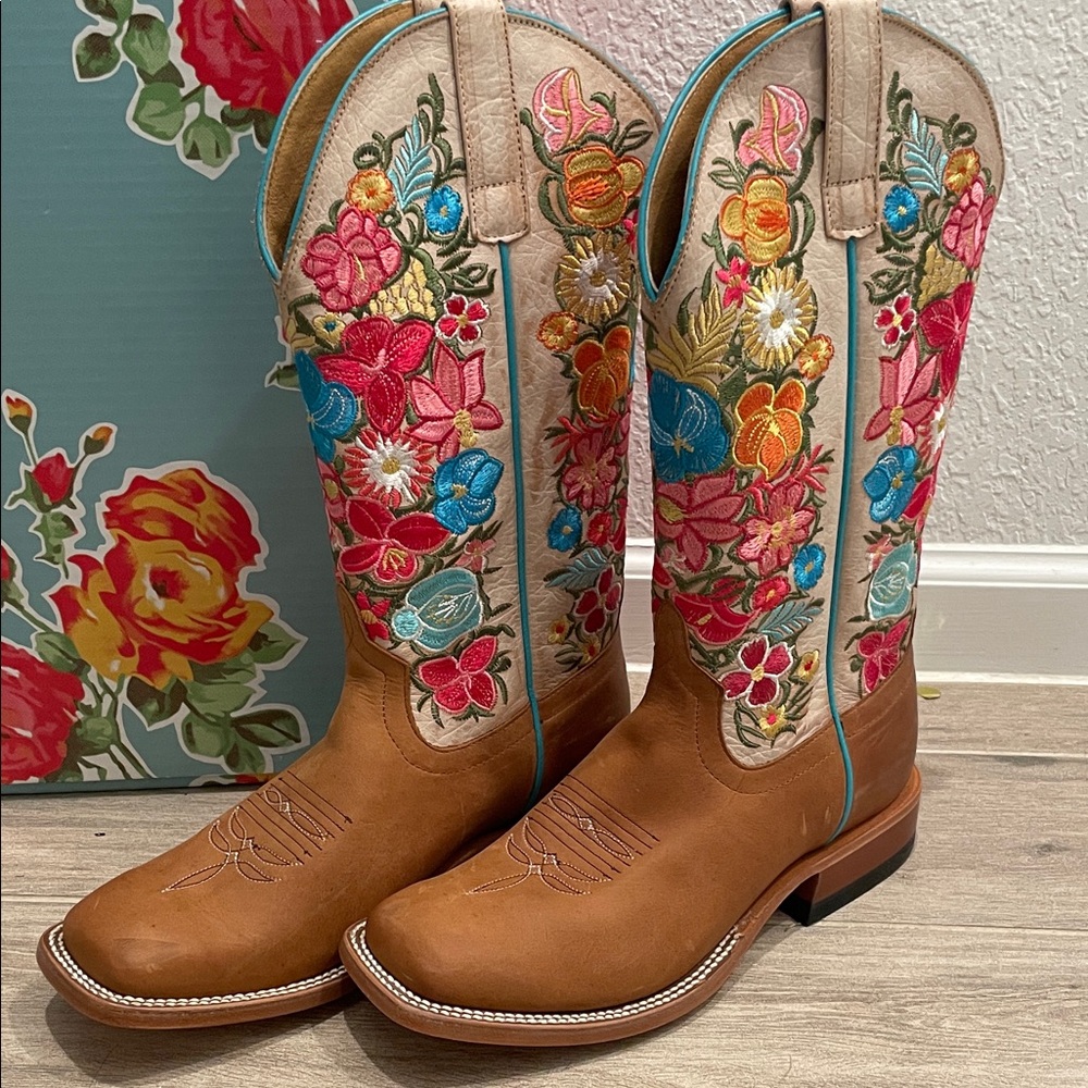 Macie Bean Multicolor Floral Western Boots - Picture 4 of 8